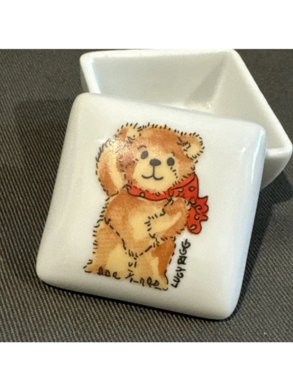 Lucy & Me Bear Ring / Trinket Box 1.5